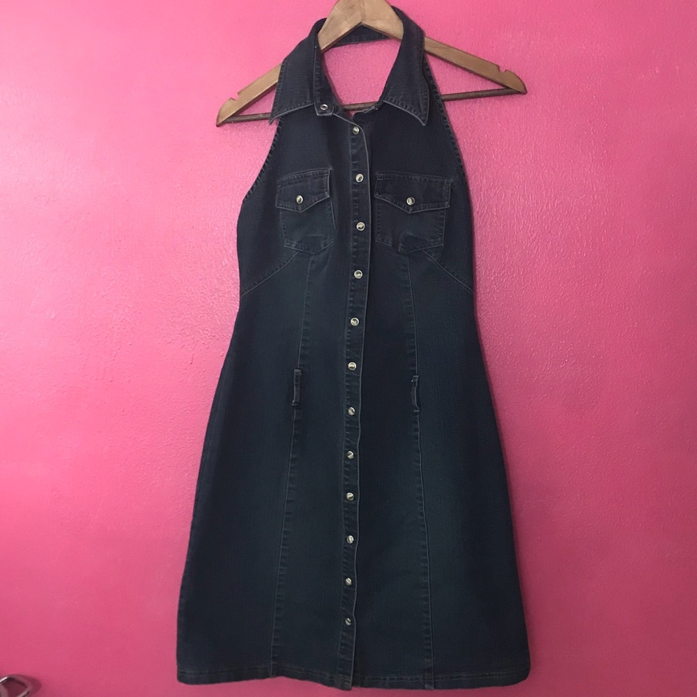 Moda International• Dark Blue Denim Dress